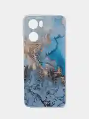 Голубой чехол на Oppo A57 4G/A77 4G/A77s 4G/A57s / Оппо А57 4G, с рисунком, защита камеры
