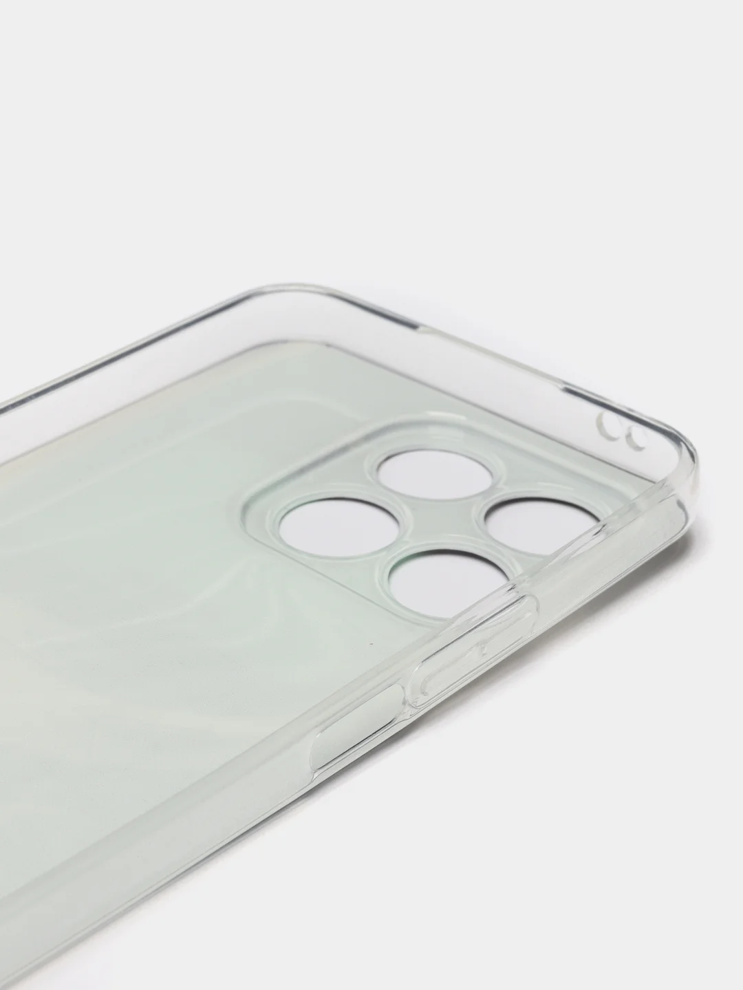 Угольный силиконовый чехол на Honor X8A / Хонор X8A прозрачный, с рисунком, защита камеры