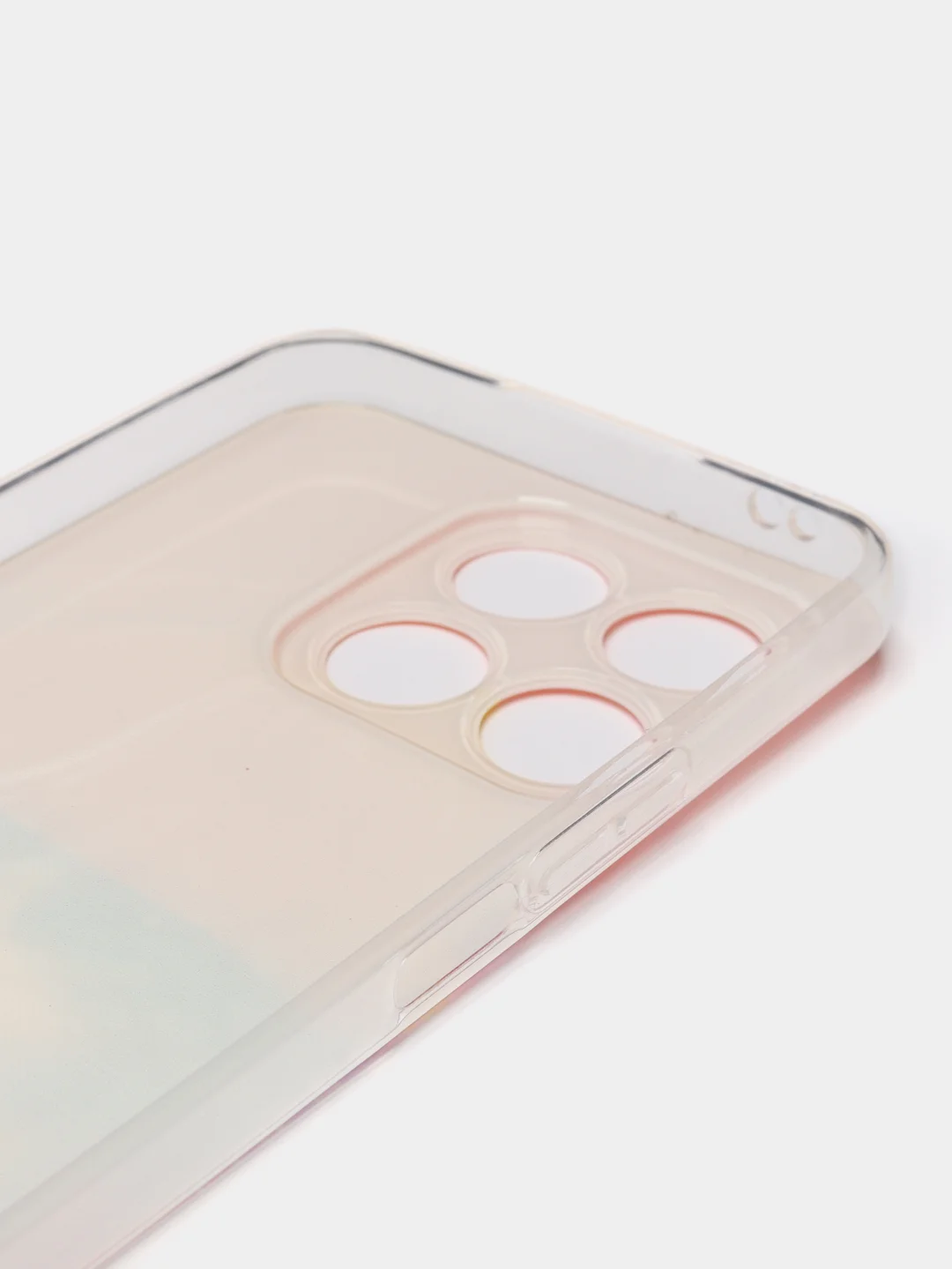 Желтый силиконовый чехол на Honor X8A / Хонор X8A прозрачный, с рисунком, защита камеры