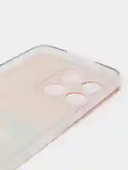 Желтый силиконовый чехол на Honor X8A / Хонор X8A прозрачный, с рисунком, защита камеры