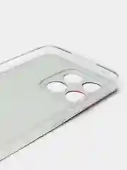 Красный силиконовый чехол на Honor X8A / Хонор X8A прозрачный, с рисунком, защита камеры