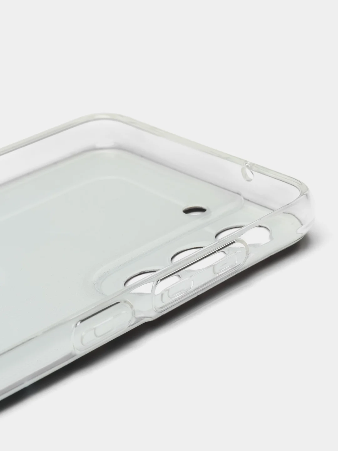Бирюзовый силиконовый чехол на Samsung Galaxy S21 FE / Самсунг S21 FE, с рисунком, защита камеры