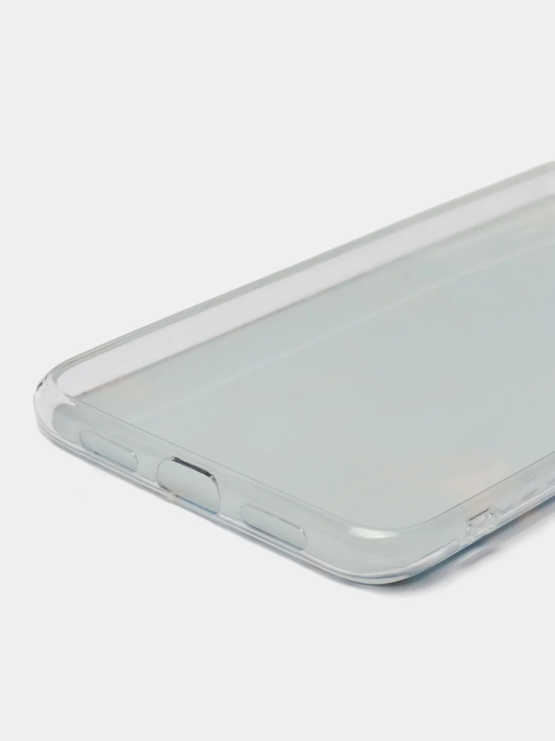 Светло-синий силиконовый чехол на Xiaomi Mi 8 / Сяоми Ми 8 прозрачный, с рисунком, защита камеры