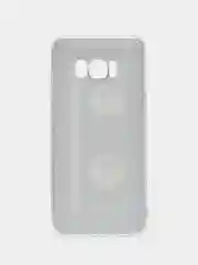 Хром силиконовый чехол на Samsung Galaxy S8 / Самсунг S8 прозрачный, с рисунком, защита камеры