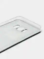Хром силиконовый чехол на Samsung Galaxy S8 / Самсунг S8 прозрачный, с рисунком, защита камеры