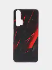 Красный силиконовый чехол на Huawei Honor 20 Pro / Хонор 20 Pro, рисунком, защита камеры