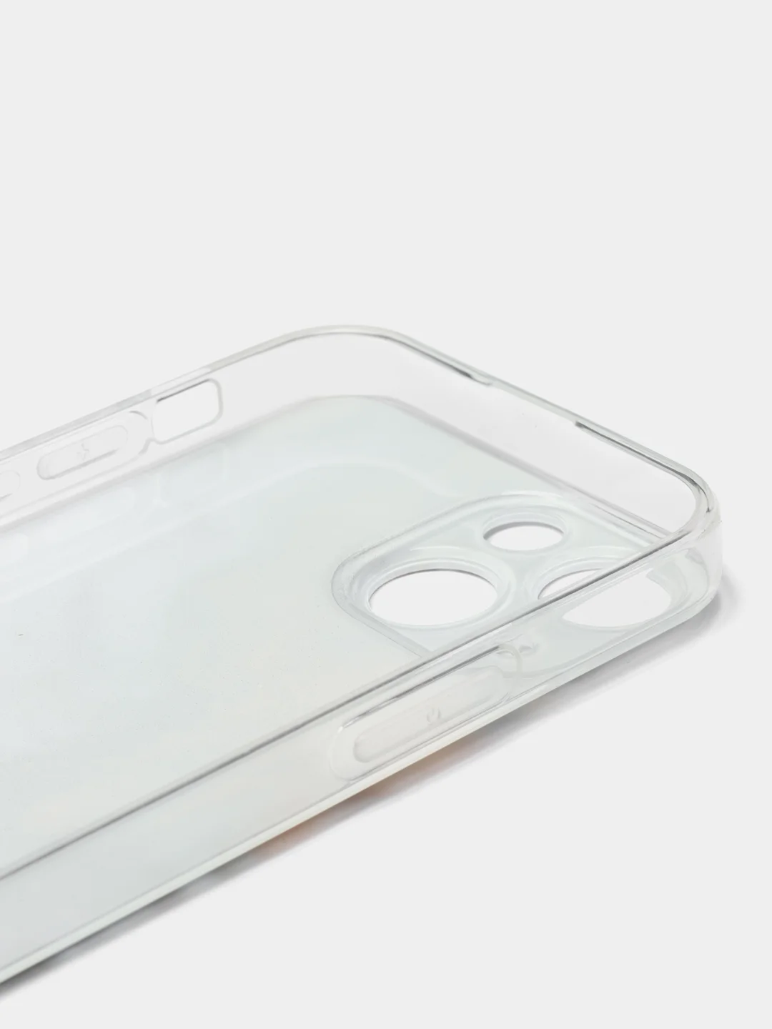 Бирюзовый силиконовый чехол на iPhone 13 mini / Айфон 13 mini, с рисунком, защита камеры