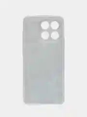 Бирюзовый силиконовый чехол на Honor X8A / Хонор X8A прозрачный, с рисунком, защита камеры