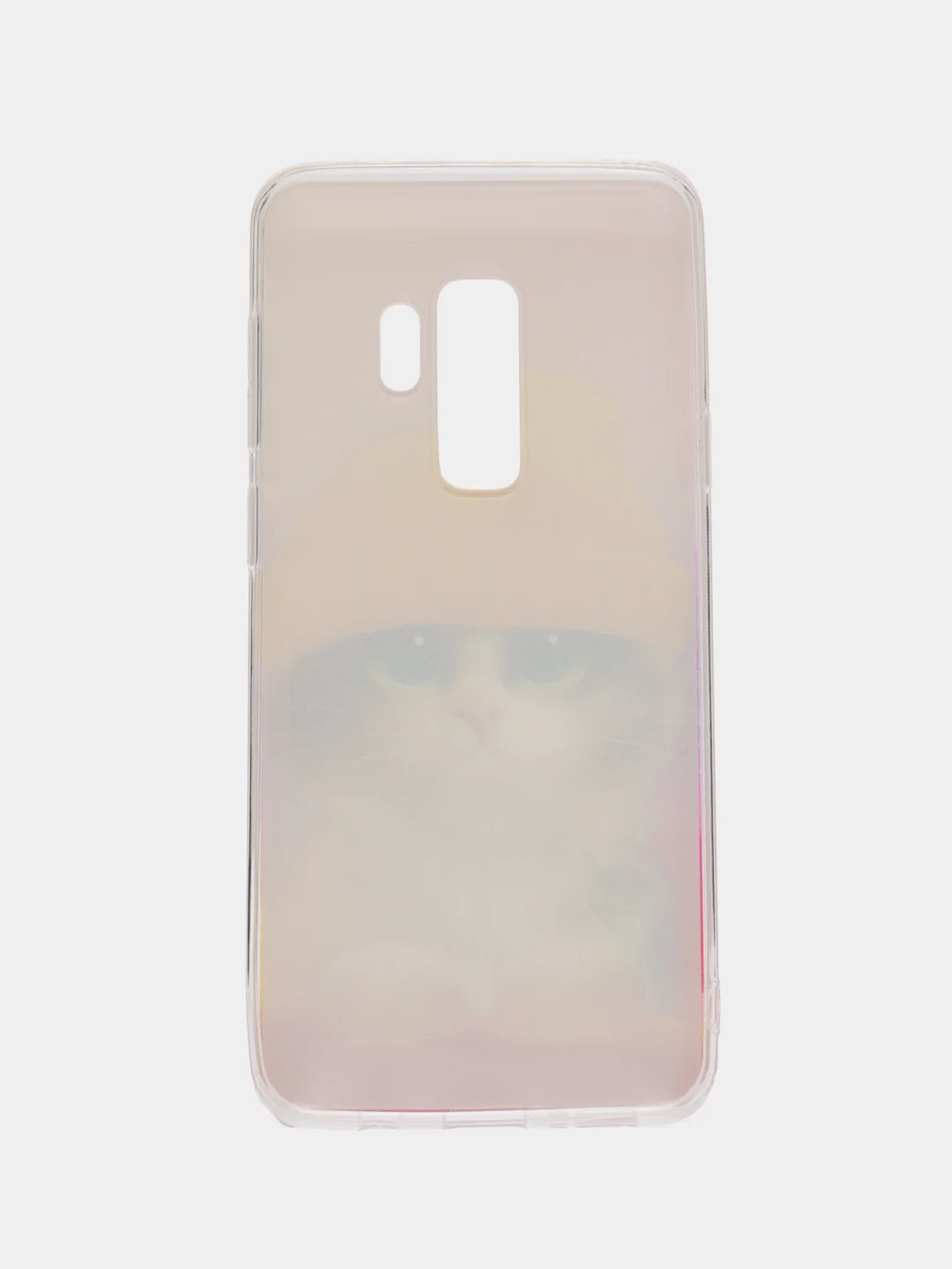 Желтый силиконовый чехол на Samsung Galaxy S9 Plus / Самсунг S9 Plus с рисунком, защита камеры