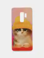 Желтый силиконовый чехол на Samsung Galaxy S9 Plus / Самсунг S9 Plus с рисунком, защита камеры