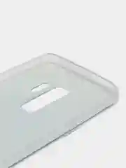 Светло-синий силиконовый чехол на Samsung Galaxy S9 Plus / Самсунг S9 Plus с рисунком, защита камеры