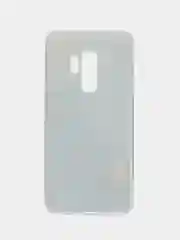 Светло-синий силиконовый чехол на Samsung Galaxy S9 Plus / Самсунг S9 Plus с рисунком, защита камеры