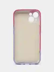 Тёмно-розовый накладка для iPhone 13 (6,1) силиконовая "Акварель"