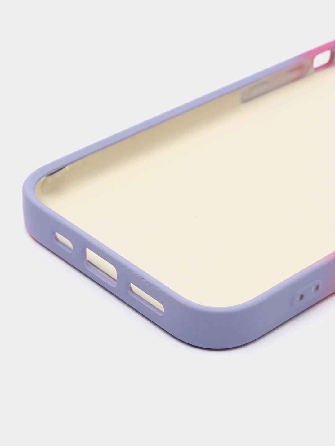 Тёмно-розовый накладка для iPhone 13 (6,1) силиконовая "Акварель"