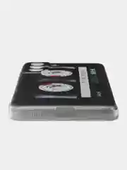 Хром силиконовый чехол на Samsung Galaxy S21 FE / Самсунг S21 FE, с рисунком, защита камеры