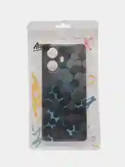Бирюзовый чехол на Realme 10 Pro+ / Реалми 10 Про плюс прозрачный, с рисунком, защита камеры