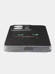 Черный силиконовый чехол на Vivo V25/V25e / Виво V25/V25е прозрачный, с рисунком, защита камеры