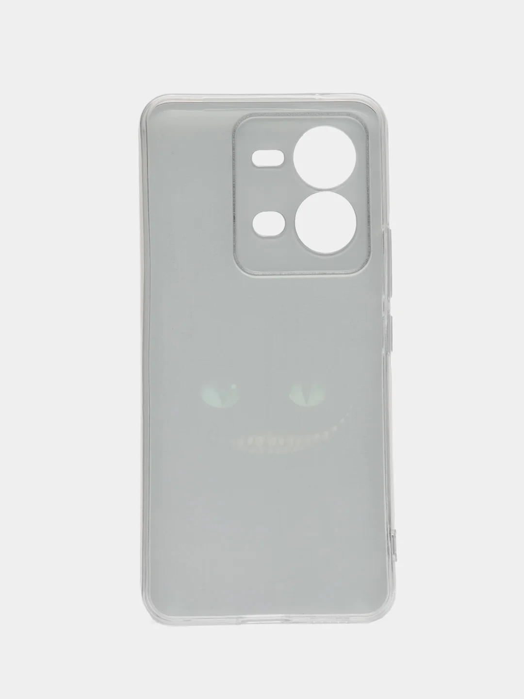 Черный силиконовый чехол на Vivo V25/V25e / Виво V25/V25е прозрачный, с рисунком, защита камеры