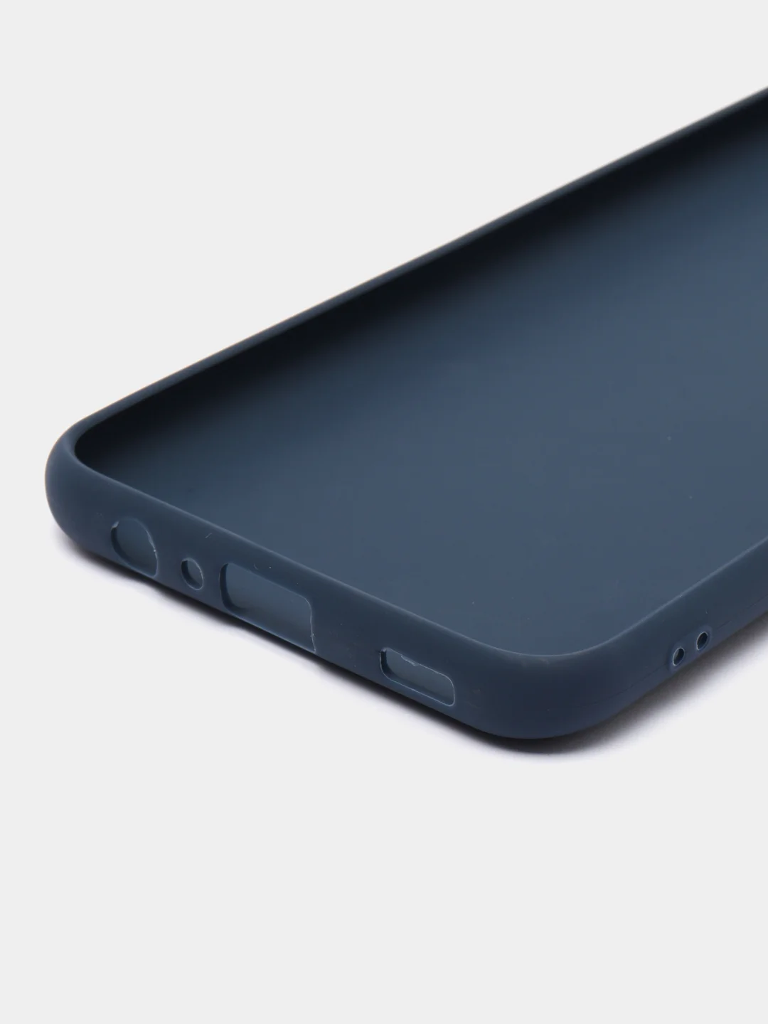 Синий накладка для Samsung A02S силиконовая, матовая, "Soft touch"