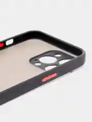 Черный накладка для IPhone 13 Pro (6,1), матовая, с цветными краями + защита камеры