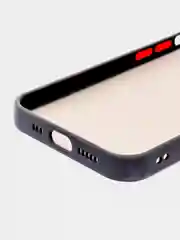 Черный накладка для IPhone 13 Pro (6,1), матовая, с цветными краями + защита камеры