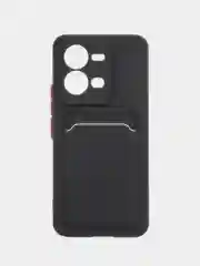 Чехол силиконовый для Vivo V25/V25E (Виво В25/В25Е), с карманом для карт