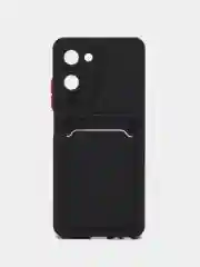 Силиконовый чехол Realme 10 Pro 5G (Реалми 10 Про 5 Джи), с карманом для карт, прозрачный