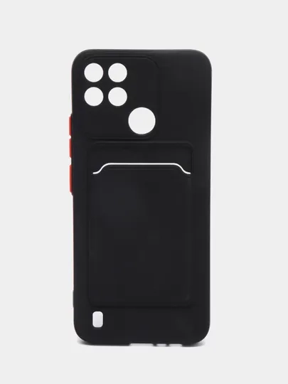 Силиконовый чехол для Realme C21Y, C25Y, Narzo 50 Pro, c отсеком для карт