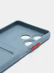 Синий меланж силиконовый чехол для Infinix Hot 30, с защитой камеры, прозрачный