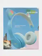 Синий накладные Bluetooth-наушники More choice HW24kids, беспроводные наушники 200 мАч