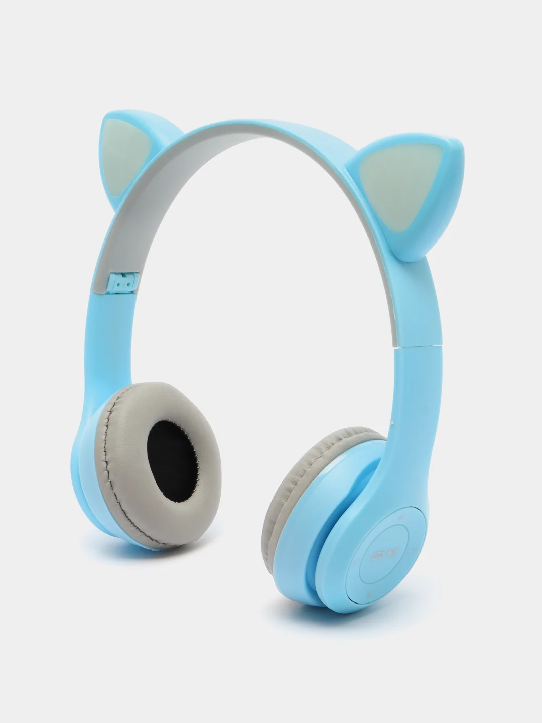 Синий накладные Bluetooth-наушники More choice HW24kids, беспроводные наушники 200 мАч