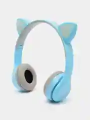 Синий накладные Bluetooth-наушники More choice HW24kids, беспроводные наушники 200 мАч