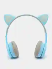 Синий накладные Bluetooth-наушники More choice HW24kids, беспроводные наушники 200 мАч