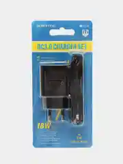 Черный быстрая зарядка micro BA72A Spring QC3.0, набор с кабелем Micro-USB, СЗУ, быстрая зарядка
