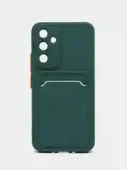 Тёмно-зелёный силиконовый чехол для Samsung Galaxy A54 5G (Самсунг Галакси А54 5Ж) матовый