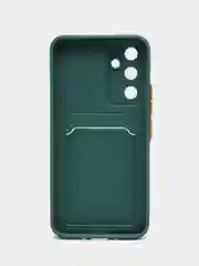 Тёмно-зелёный силиконовый чехол для Samsung Galaxy A54 5G (Самсунг Галакси А54 5Ж) матовый