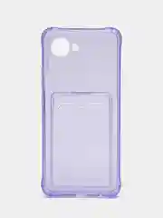 Фиолетовый чехол для Realme C30 / C30S / 50i PRIME (Реалми С30 / 50И Прайм), силиконовый, прозрачный