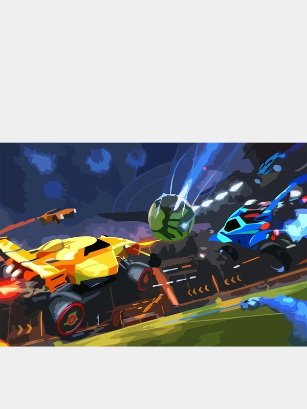 Картина по номерам на холсте Rocket League Рокет лига машины - 5