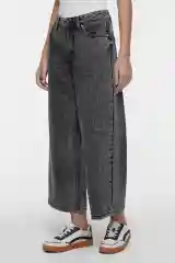 Голубой джинсы-кюлоты wide leg широкие со средней посадкой женские Befree