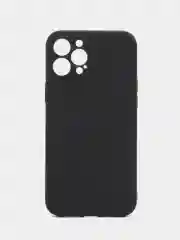 Чехол для iPhone 12 Pro Max (Айфон 12 про макс) черный, c защитой камеры