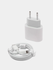 Зарядное устройство для iPhone, блок Type-C, кабель Type-C-Lightning