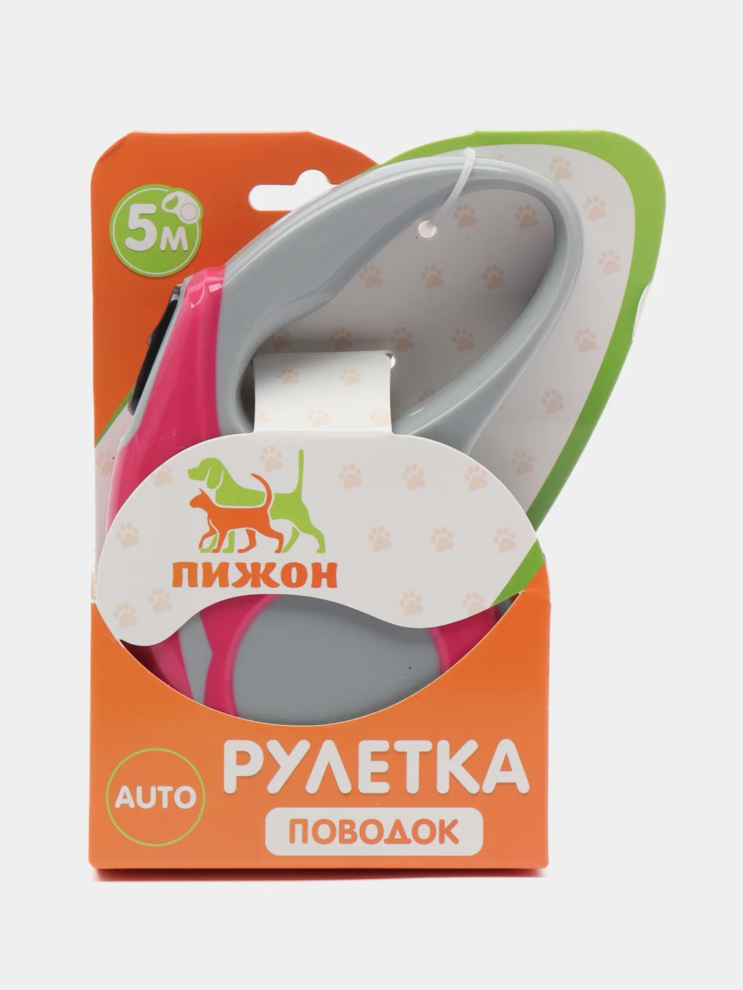 Рулетка "Молния", 5 м, до 15 кг, розовая