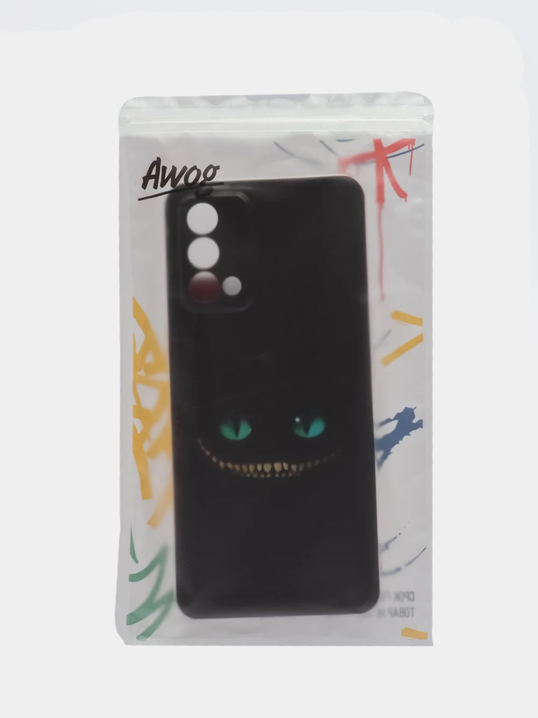 Черный чехол на Realme GT Master Edition / Реалми GT Master Edition с рисунком, защита камеры