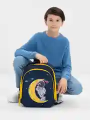 Рюкзак школьный для мальчика Brauberg Kids 2 отделения, Spaceman, светящийся 271384