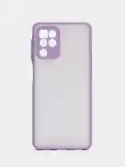Лавандовый накладка для Samsung A22 матовая с цветными краями, защита камеры