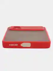Красный чехол для Poco X4 Pro 5G, полупрозрачный, Поко Х4 Про, цветные кнопки, матовый
