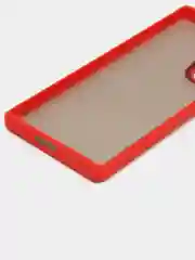 Красный чехол на Honor 60, полупрозрачный, матовый, цветные кнопки