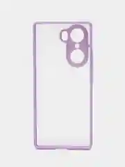 Лавандовый чехол на Honor 60, полупрозрачный, матовый, цветные кнопки