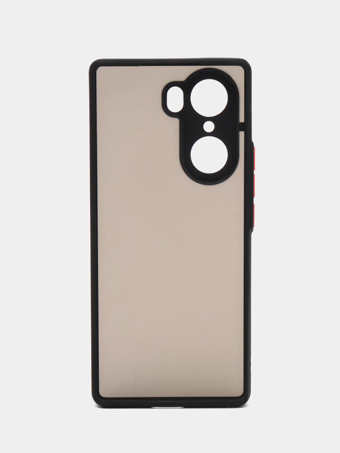 Черный чехол на Honor 60, полупрозрачный, матовый, цветные кнопки