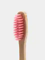 Розовый зубная щетка бамбуковая